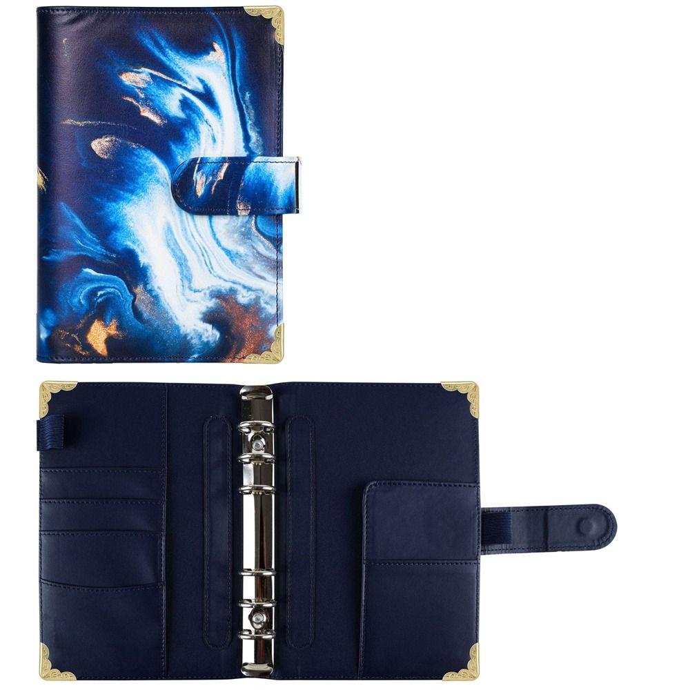 Taschen Bargeld Umschläge Bill Organizer Binder Notebook A6 Notebook Budget Binder Planer Binder Dark blue