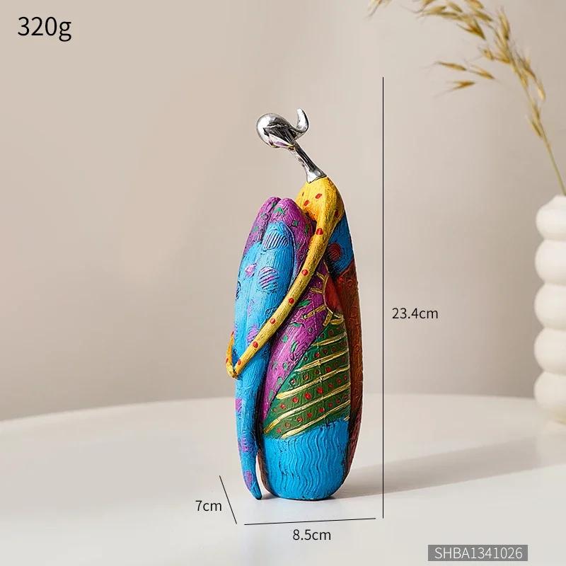 Moderne Kunst Harz Abstrakte Kunst Figur Skulptur Mädchen Ornament Design Haushalt Büro Weinkühler TV Schrank Dekoration white
