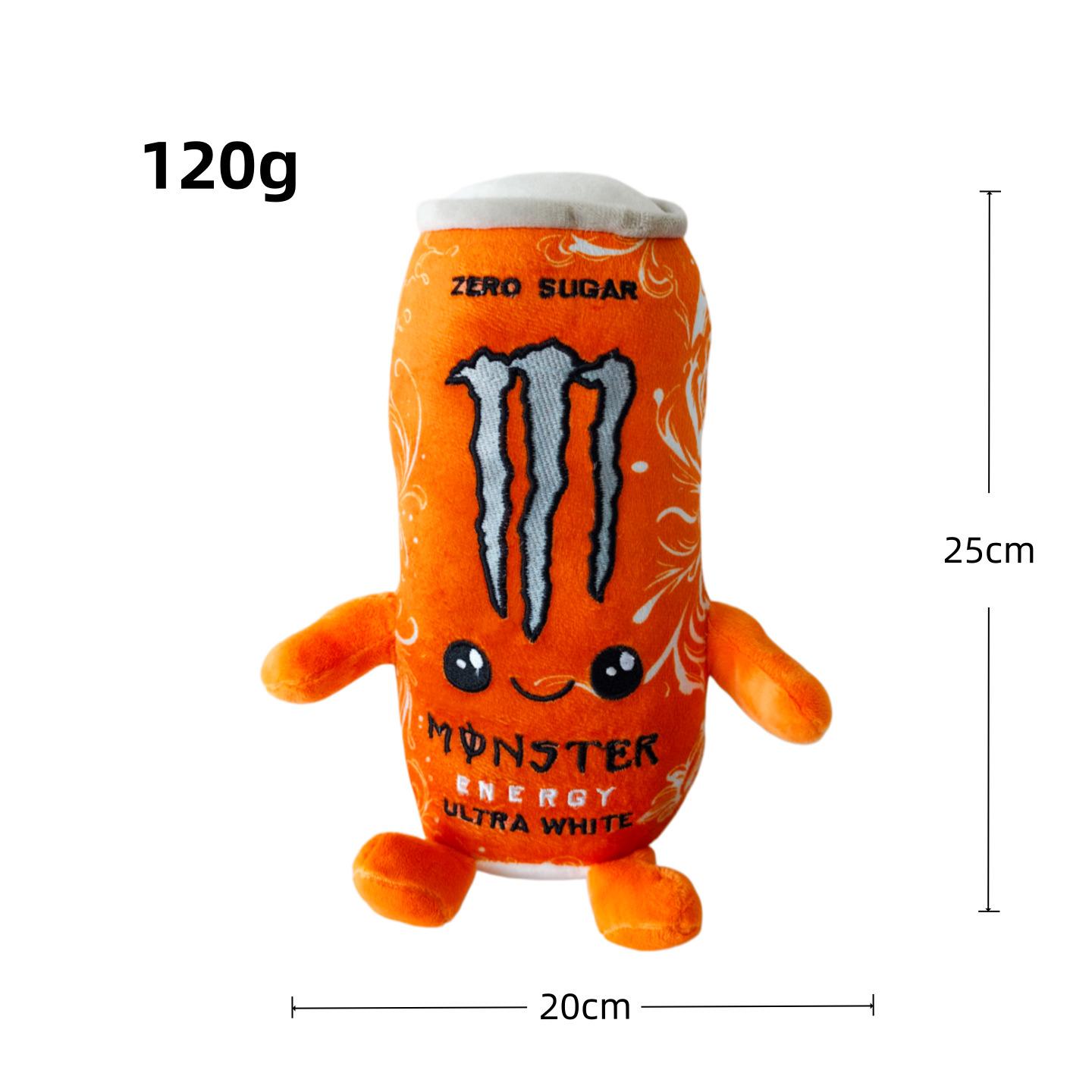 Neues Süßes Monster Energy Dose Plüschtier Simulation Energy Drink Dose Stoffpuppe Niedliche Cartoon Getränk Figur Haus Sofa Dekor Sammlerstück Geschenk für Fans 25cm green