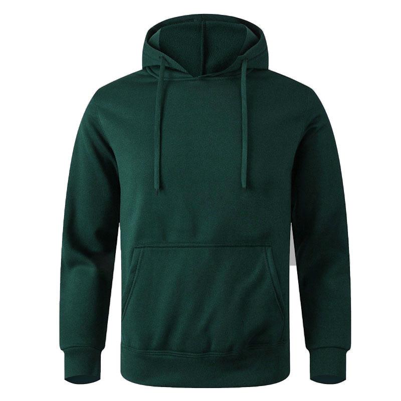 Männer Casual Hoodies Fleece Hip Hop Solide Pullover Sweatshirt Männer Sportswear Kleidung Sweatshirt männer Kleidung XXXL dunkelgrüne