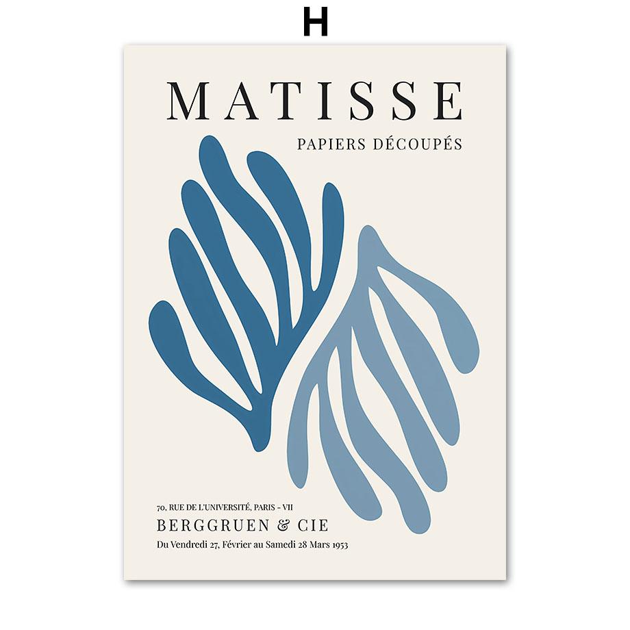 Blau Matisse Yayoi Kusama Bauhaus Picasso Wand Kunst Leinwand Malerei Nordic Poster Und Drucke Wand Bilder Für Wohnzimmer Dekor 30X40cm No Framed