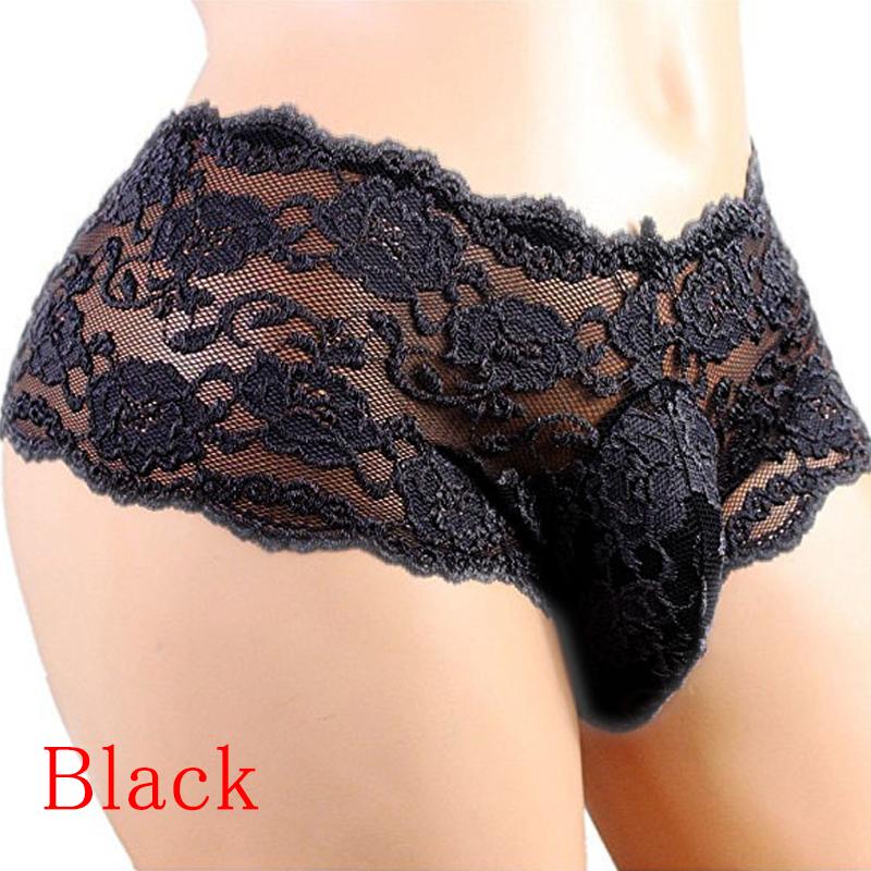 1Pc Atmungsaktive Unterwäsche Sexy Höschen Männlichen Suspensorium Briefs G-String Thongs männer Unterwäsche M schwarz