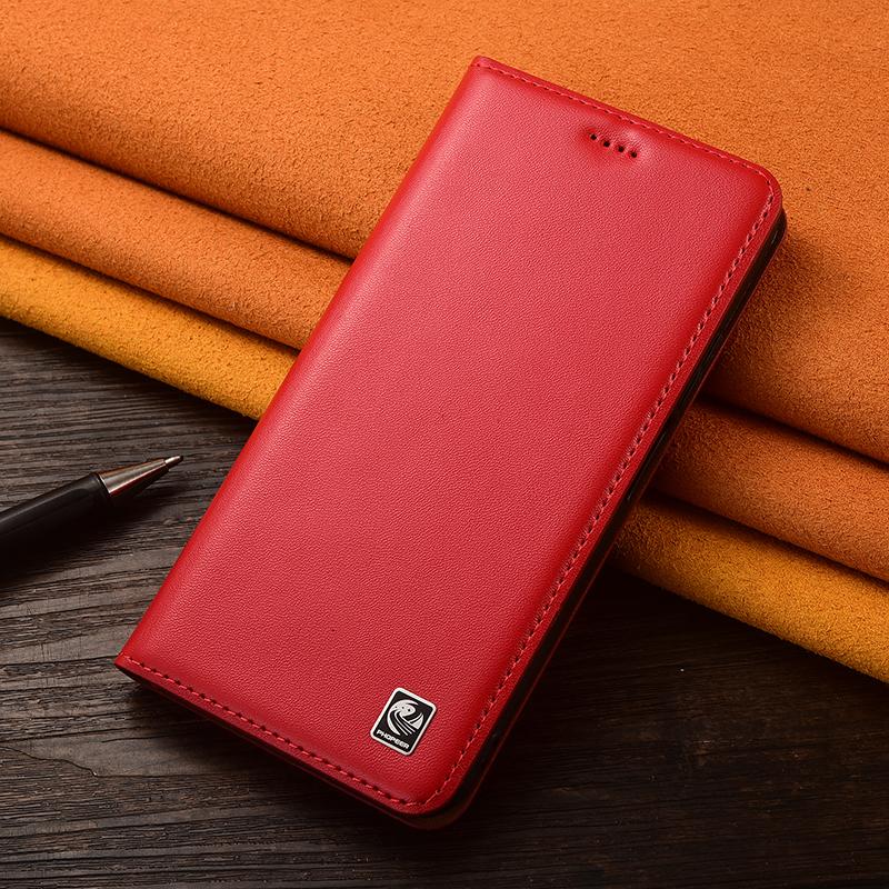 Echtes Napa-Leder Klapphülle für Sony Xperia XZ XZ2 XZ3 XA XA1 XA2 Plus Ultra Premium Kompaktes Handy Kartenhülle Hüllen Xperia XZ2 Compact rot