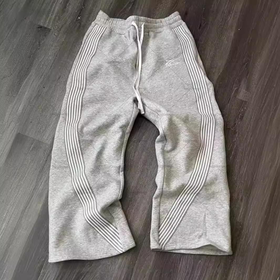 Y2K Retro Gerade Hose Trainingsanzug Streetwear Hose Personalisierte Hose Bein Reißverschluss Stickerei Hip Hop Casual Jogger Herren Hose XL