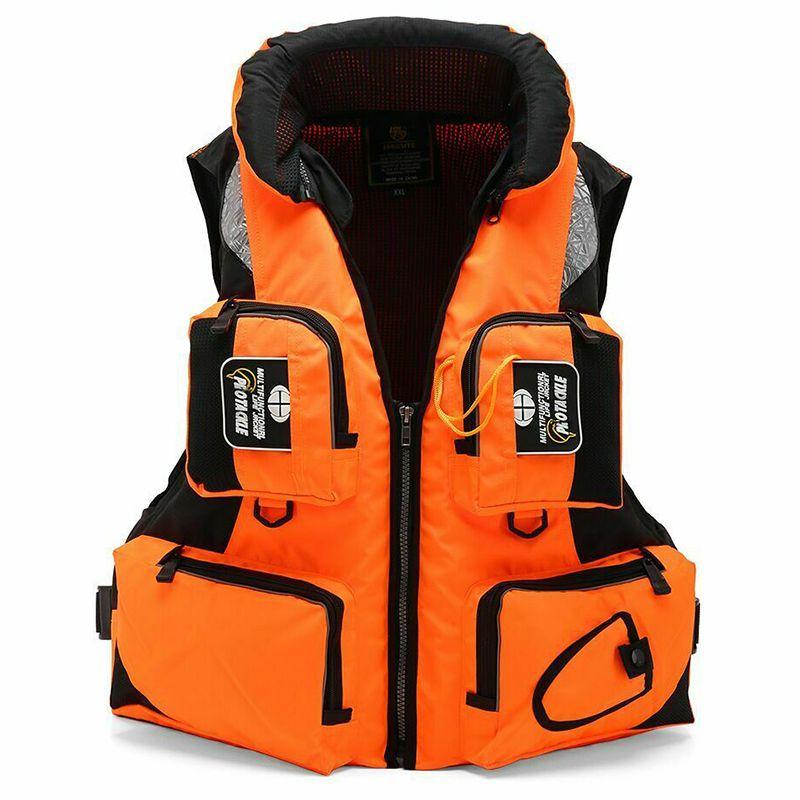 Auftrieb Schwimmweste für Erwachsene mit abnehmbarem Kragen für Segel- und Kajak-Sicherheit** 2XL orange