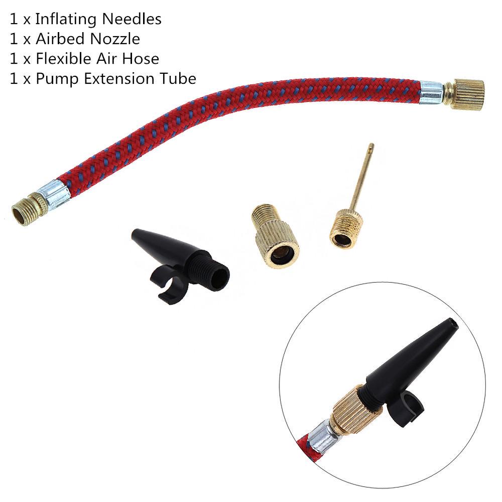 Tragbares MTB-/Rennrad-Inflator-Verlängerungsrohr mit Pumpenadapter-Kit-Ventil 4PCS