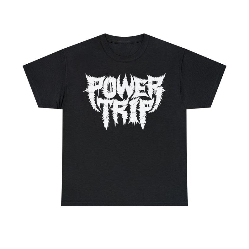 230 Gsm 100% Baumwolle Power Trip T-Shirt Hardcore Thrash Nails Municipal Waste Warbringer Dri Iron Reagan Jesus Piece Unisex Schweres Baumwoll-T-Shirt L schwarz