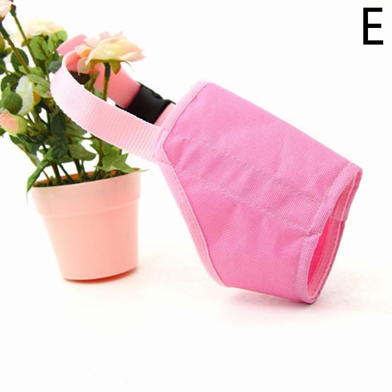1PC weiche Nylonbänder stoppen Kauen Haustier Mundmaske Anti Rinde Biss Mund Maulkorb Hundetraining Produkt 1 rosa