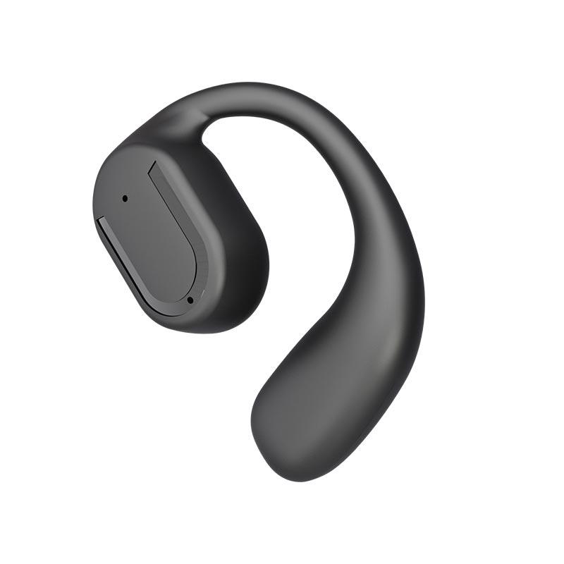 TWS Kabellose Kopfhörer Bluetooth 5.3 Ohrclip HiFi Stereo Headset Sport Ohrhörer Wasserdicht Einzel Ohrbügel Business Kopfhörer für Xiaomi Huawei schwarz