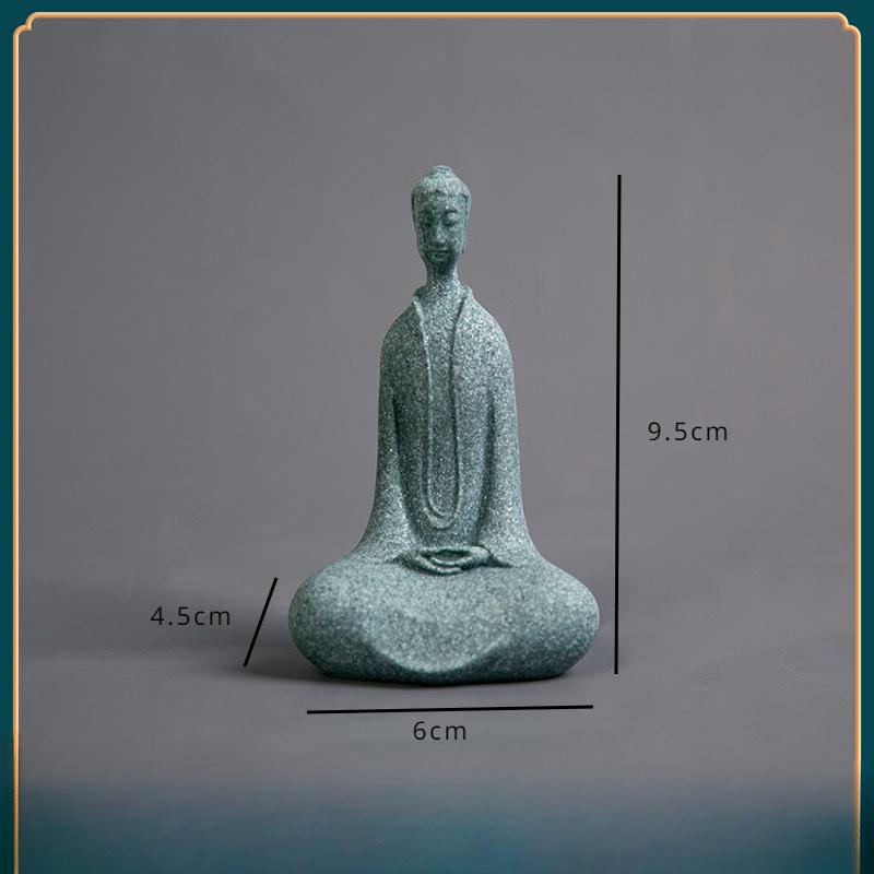 Mini Buddhistische Mönche Figuren Garten Buddha Zen Statue Tibetische Buddha Figuren Gartenschmuck Meditation Aquarium Dekoration