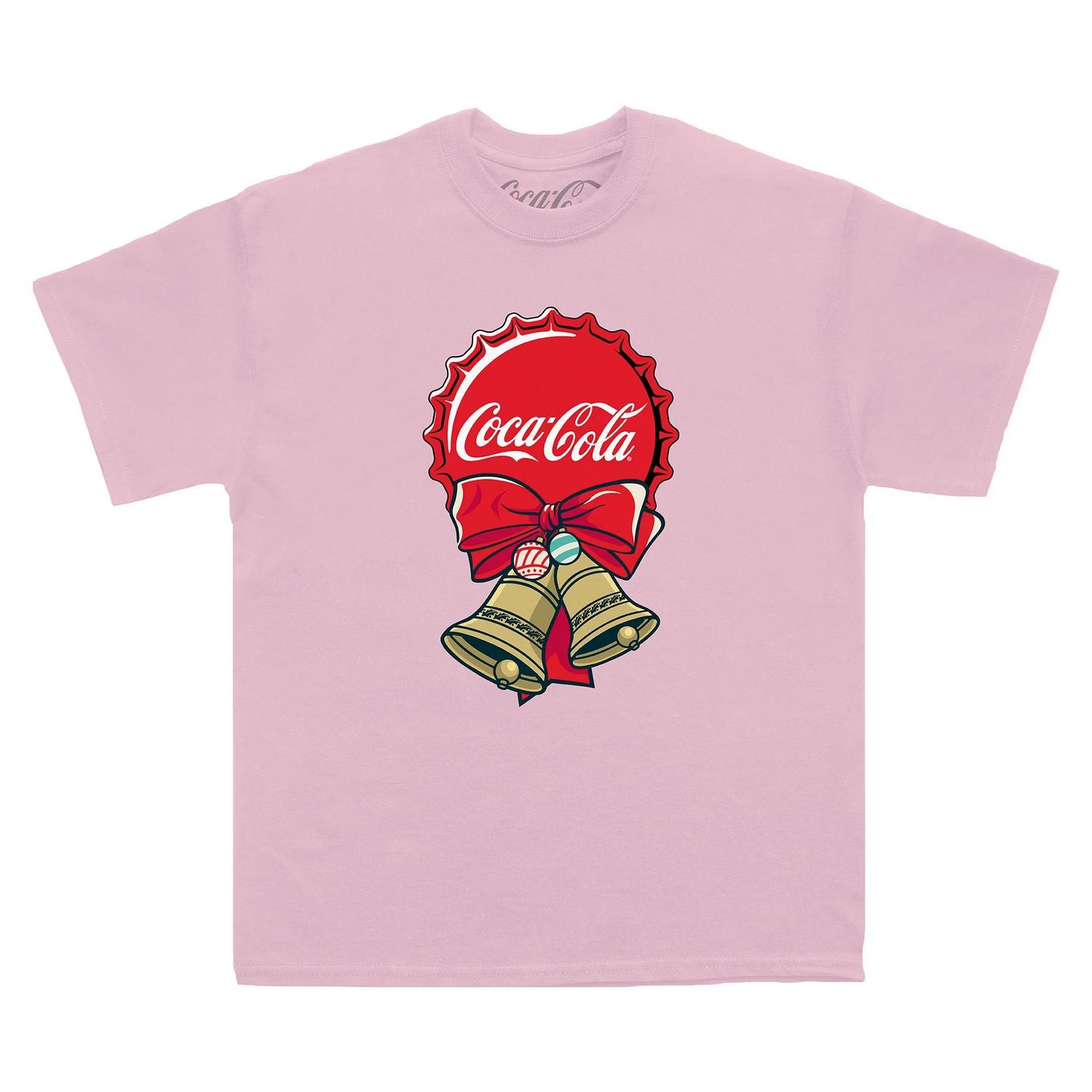 Coca-Cola Unisex T-Shirt mit Aufschrift „Bow Bells“ für Erwachsene L hellrosa