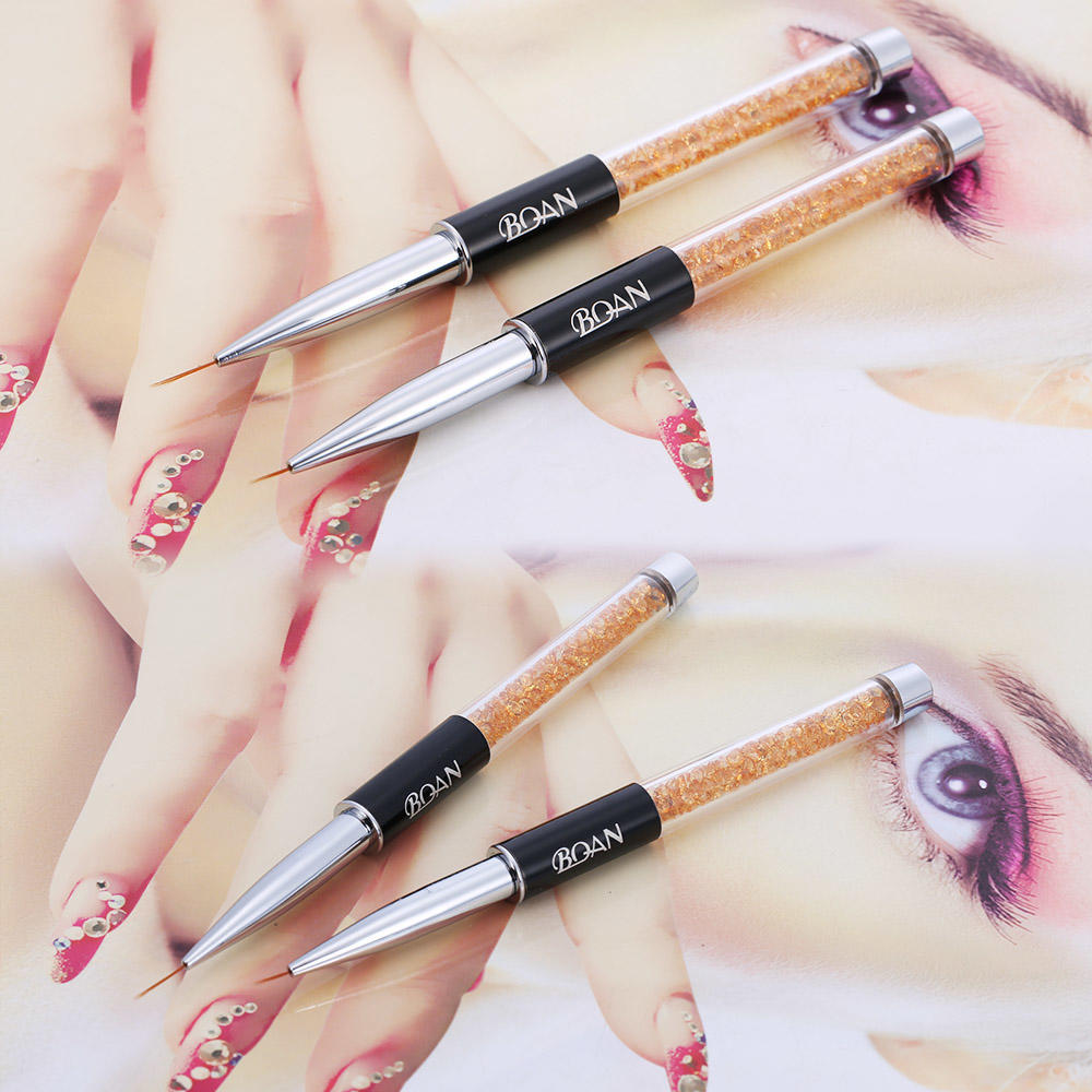 BQAN Nailart-Malpinsel, Kristall-Acryl-Nagelkunst, UV-Gel-Mallinienpinsel, Nylonhaarstift 9mm