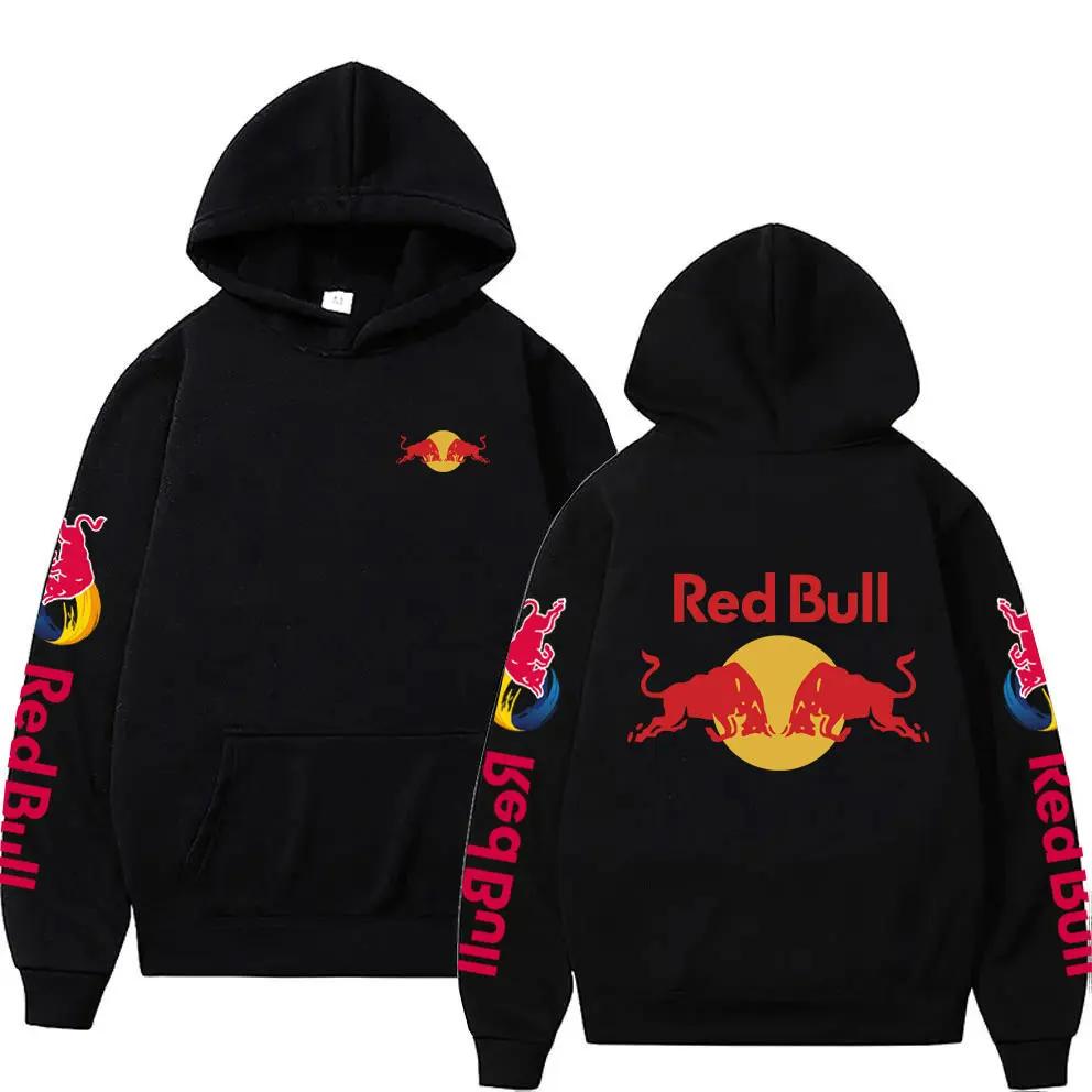 Red Bull Logo Print Herren Hoodie Frühling Herbst Neue Mode Lässige Mode Bequem Warm Locker Übergroß Y2k Damen Herren Hoodie XL beige