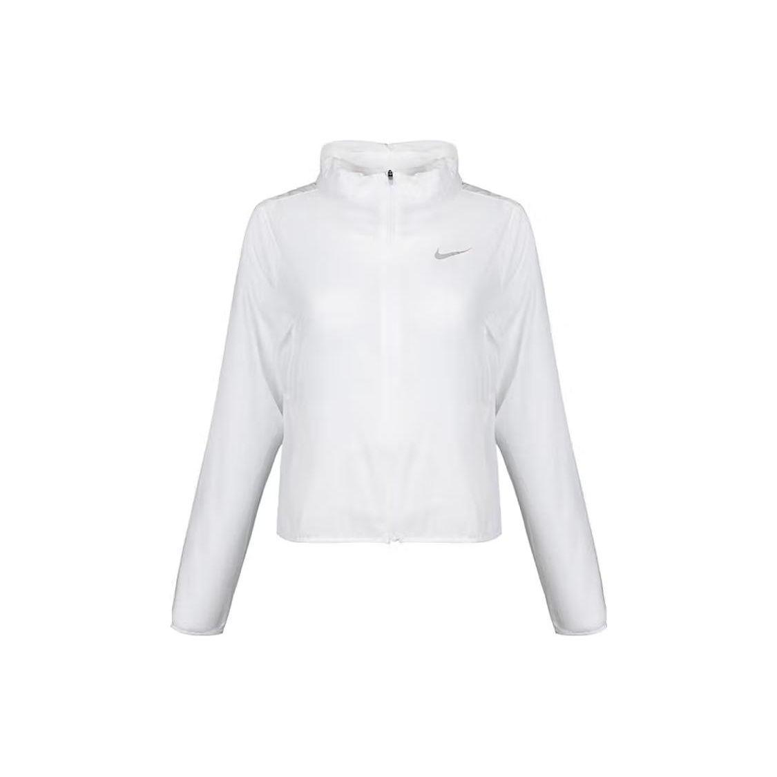 Nike Logo Einfarbig Jacke Damen Jacke Weiß AR2017-100 M