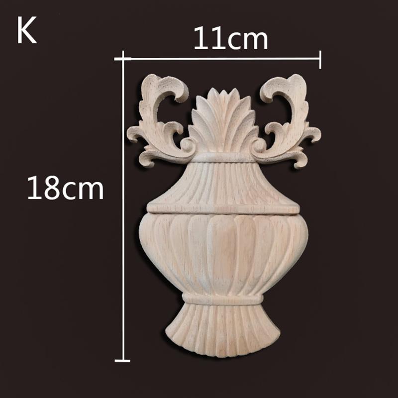 Europa Holz Applikationen Onlays Dekorative Holz Aufkleber für Möbel Carving Dekoration Wand Türen Schrank Möbel Home Decor gray