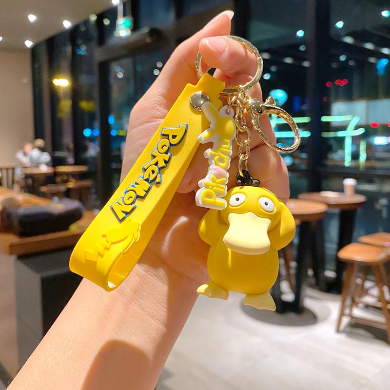 Pokemon Schlüsselanhänger Serie Anhänger Pokemon Schlüsselring Niedliche Pikachu Puppe Tasche Auto Anhänger für Geburtstag Kinder Geschenk Spielzeug Anhänger Beutel Kürbis Single pack