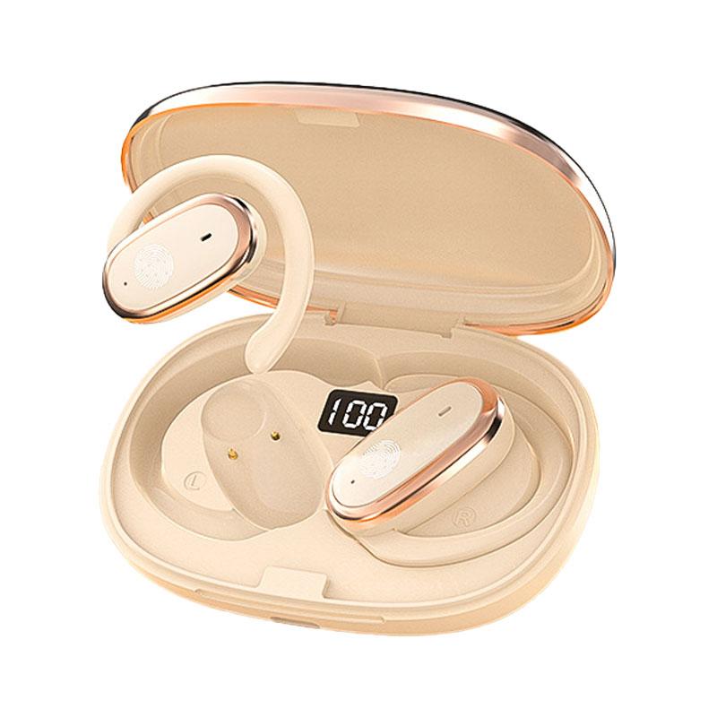 Berlin Voice 2024 Neue Bluetooth-Ohrhörer, verstellbar, über dem Ohr, offen, Dolby-Klangqualität, Rauschunterdrückung über große Entfernungen beige