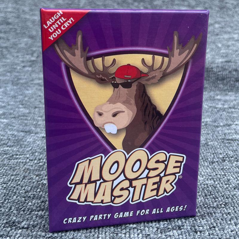 Englische Version Moose Master Moose Master Party Lustiges Spiel Partykarten dargestellt