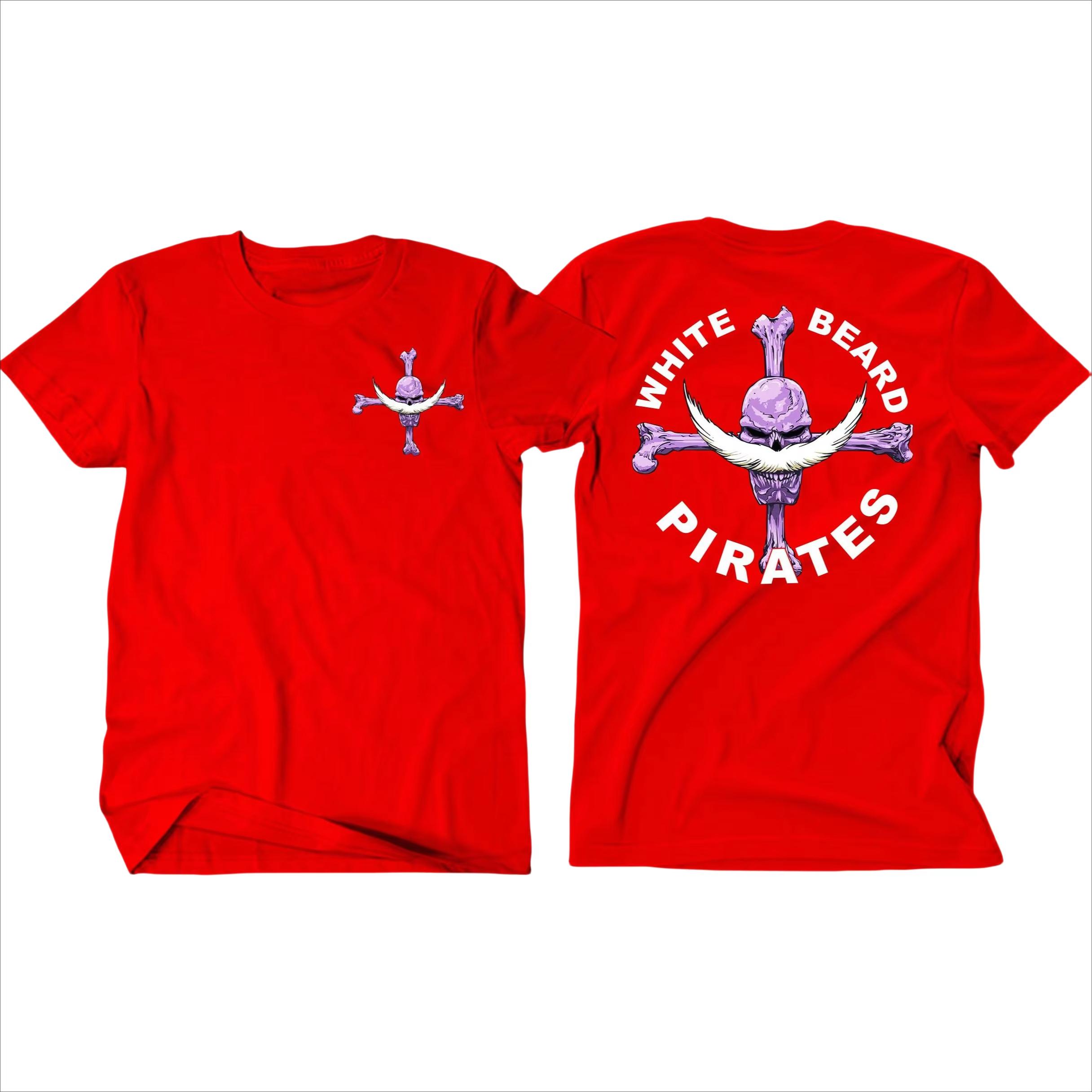 2025 Sommer Herren T-Shirt One Piece White Beard One Piece Luffy Escaton Animation Kurzarm Herren Baumwoll T-Shirt Oberteile Tee 4XL