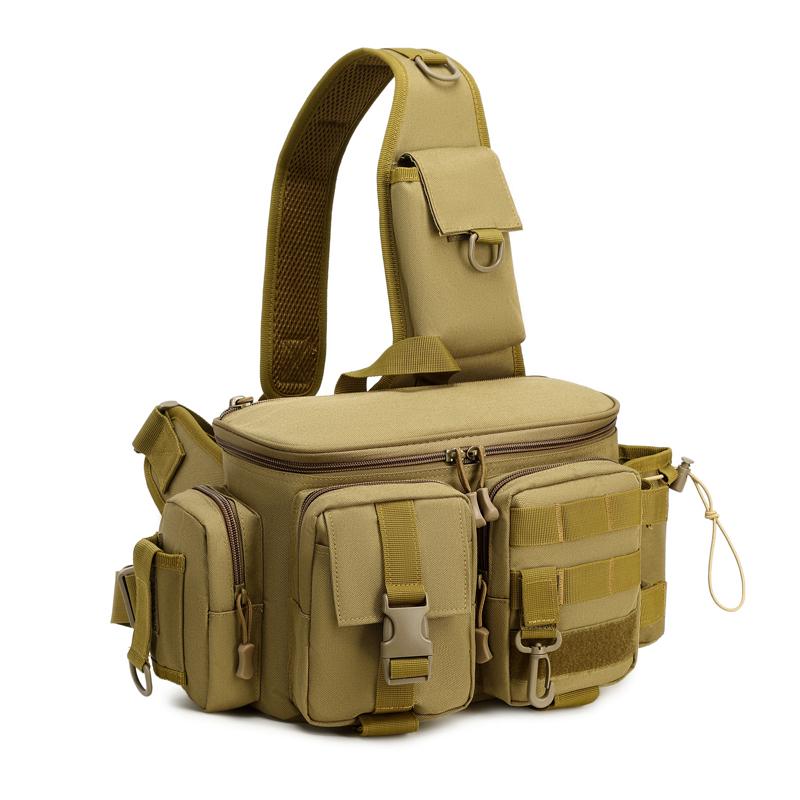 Taktische Hüfttaschen mit großer Kapazität Herren Brusttasche Hohe Qualität Herren Umhängetaschen Tasche für Angelwerkzeug Vintage-Stil Herren Tasche Sac 30cmX20cmX10cm