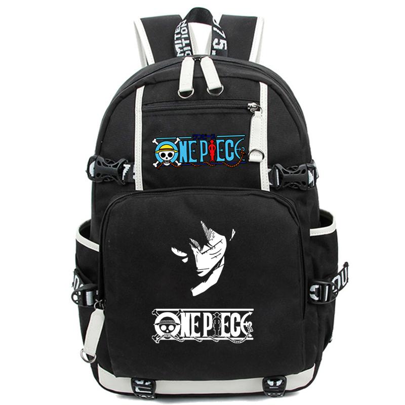 Anime One Piece Hochwertiger Rucksack für Studenten, Teenager, Schulranzen für Mädchen und Jungen, Unisex, Rucksack für Studenten, Kinder, Männer und Frauen, Reisetasche, Rucksack