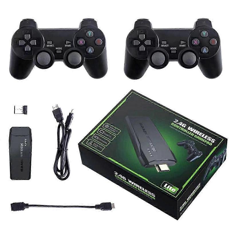 20000+ Spiele 4k Drahtlose Retro-Spielkonsole , Plug-and-Play-Videospiel-Stick mit 2,4G Drahtlos-Controllern(64g)