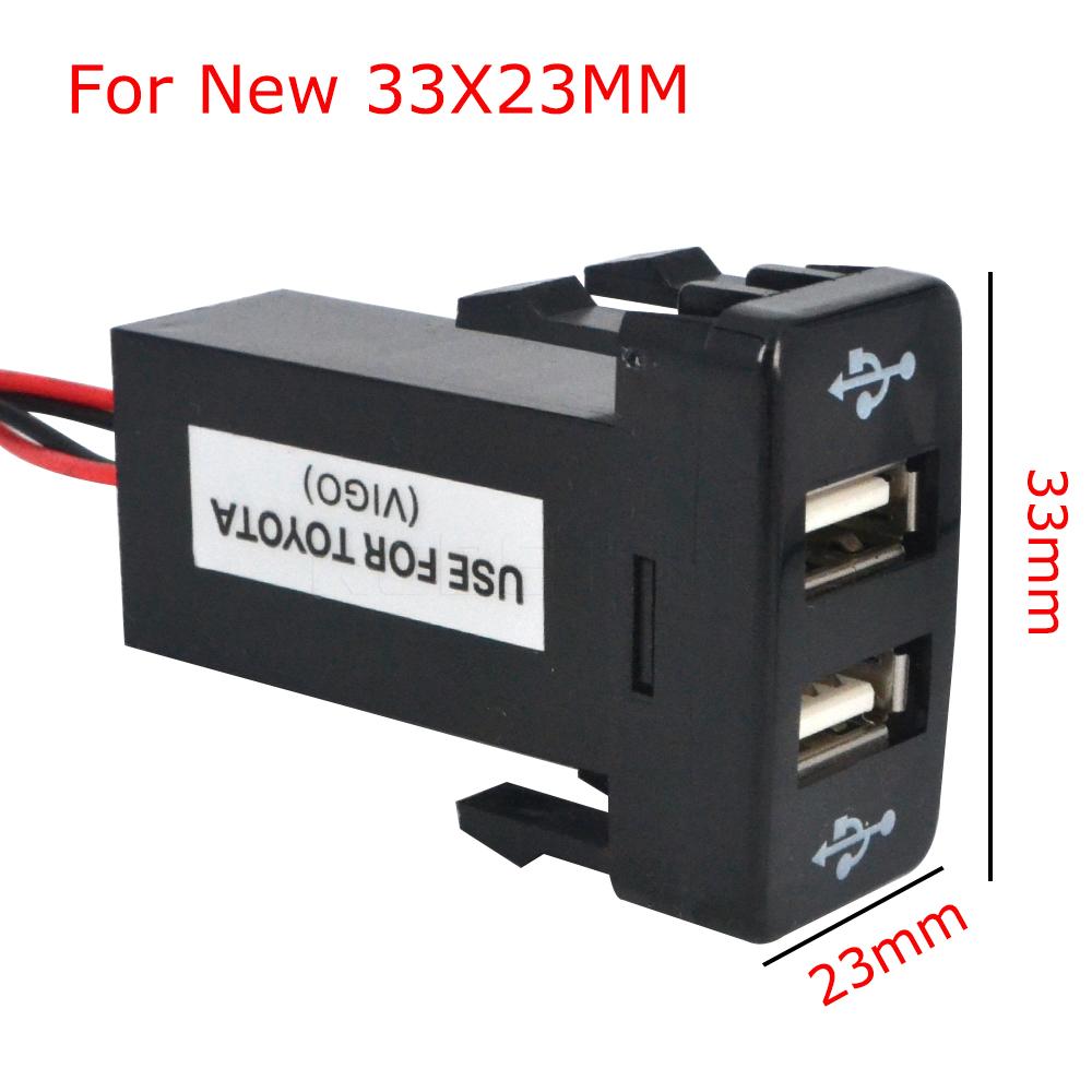 Dual USB Autoladegerät Netzteil Buchse für TOYOTA USB 2.1A 2-Port Ladebuchse für Iphone Sumsang Autozubehör schwarz