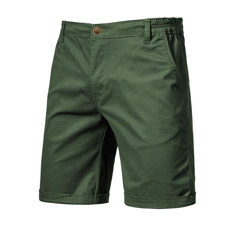Usegiraffe Sommer-Herren-Shorts, Freizeithosen, Herren-Unterteile, bequeme Baumwolle, hochwertige Herren-Hosen, schlichte Business-Mode, schlank 30 grün