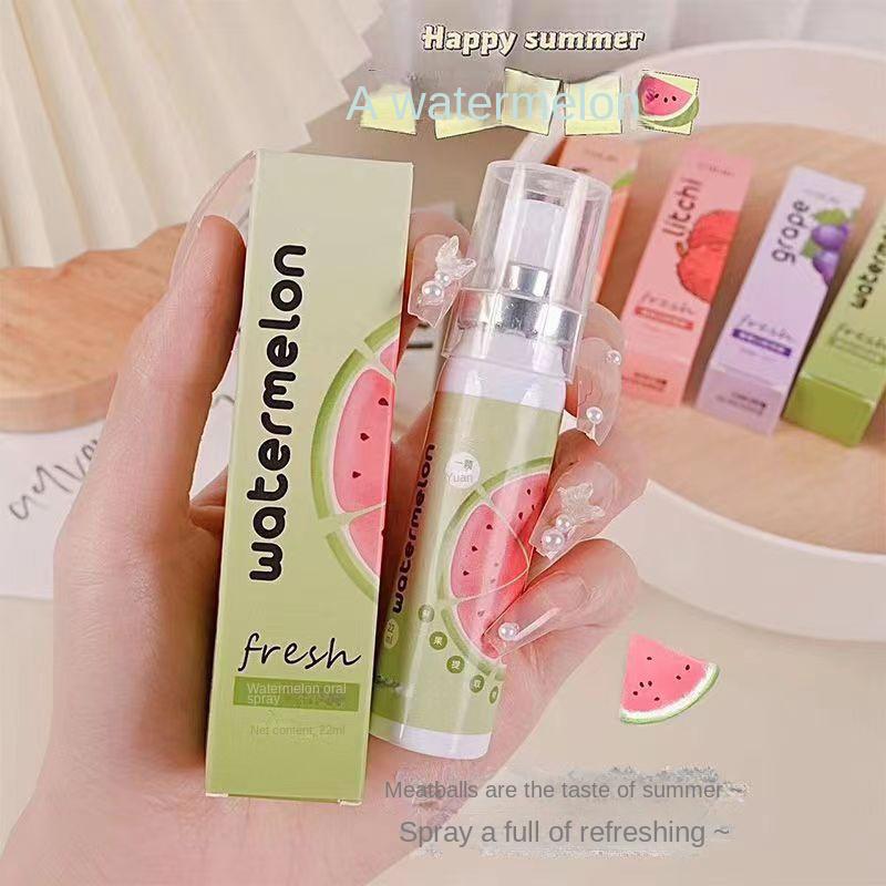Oral Fresh Spray Munderfrischer Geruchsbehandlung Oral entfernen Mundgeruch Frucht-Litschi-Pfirsich-Geschmack Anhaltende Mundpflege watermelon grün