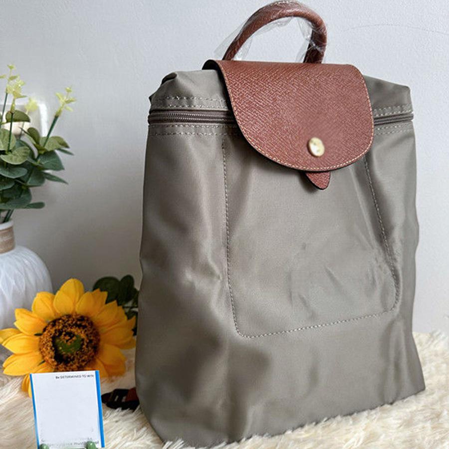 Outdoor-Freizeitrucksack Verstellbare Träger Damen-Schultasche Faltbare wasserdichte vielseitige Rucksäcke Kosmetik-Organizer-Taschen grau