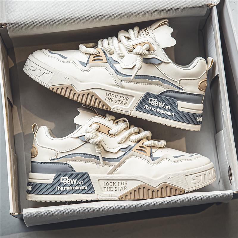 Herrenschuhe Sneakers Herren Freizeitschuhe Atmungsaktiv Bequem Freizeit Luxus Klobige Stakeboard Schuhe für Herren Sport Laufschuhe Herrenschuhe 41 beige