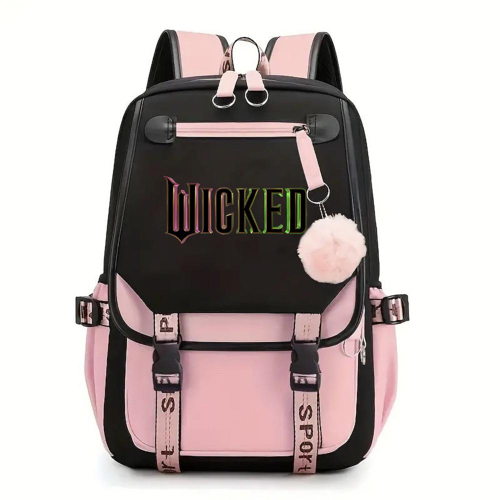 2024 Wicked Film Rucksäcke für Männer Mädchen Neue Musical Schultasche für Teenager Laptop Rucksack 15.6inch