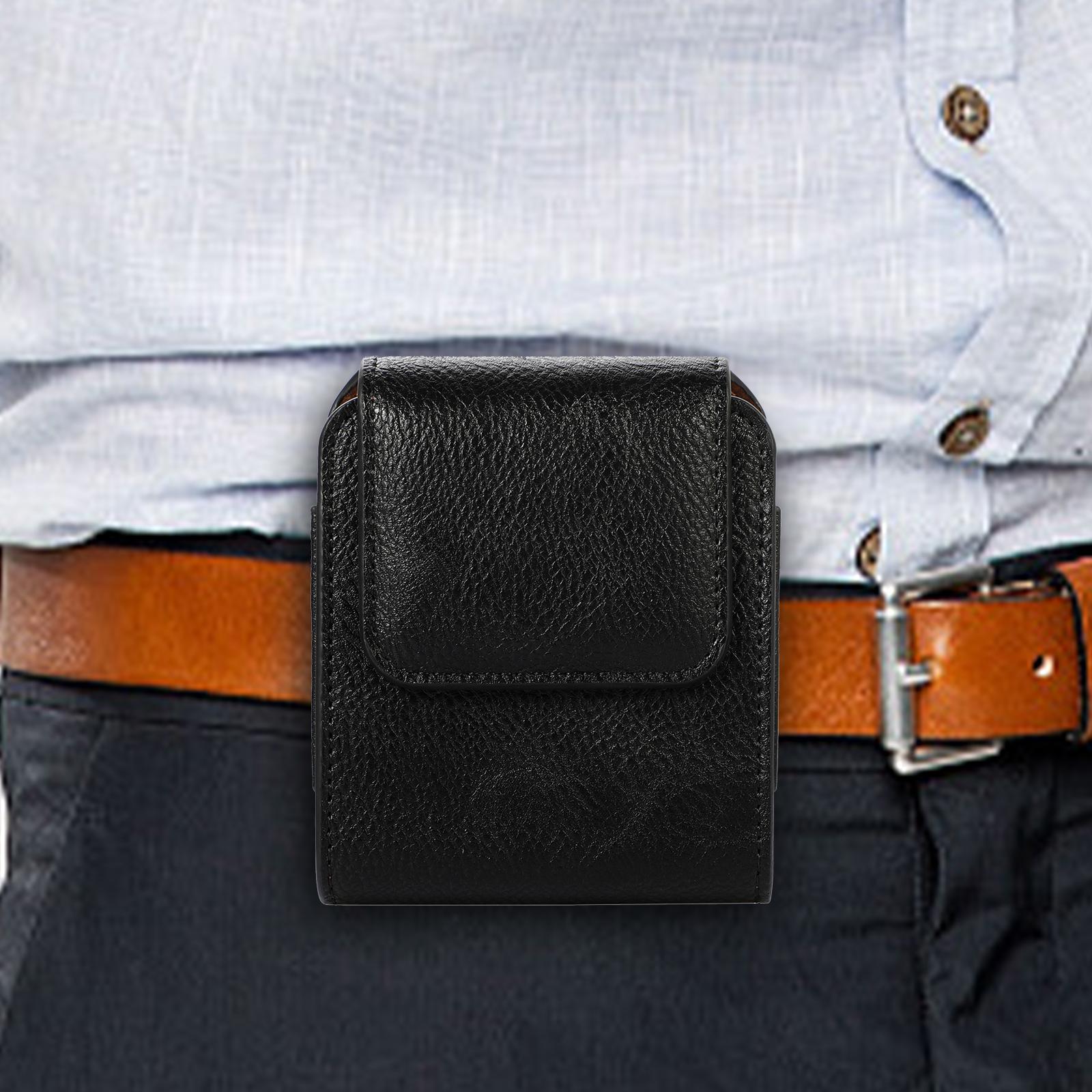 Luxus Leder Gürtel Clip Handytasche Taille Tasche für Samsung Z Flip 5 4 3 5G, Galaxy Z Flip5 Flip4, Oppo Find N2 Flip, Moto Razr 40 Männer Holster Tasche Abdeckung Oppo Find N2 Flip