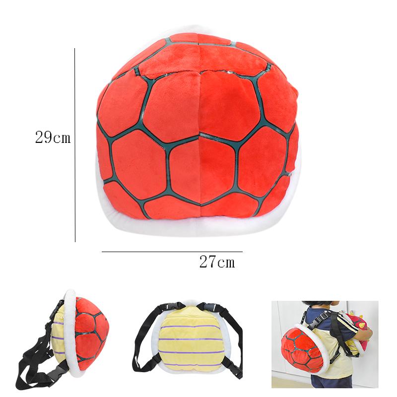 2 in 1 Mario Bros Schildkrötenpanzer Rucksack Cosplay Koopa Rucksack Troopa Schultasche Weiches Plüsch Cartoon Plüschtier Riemen Abnehmbar