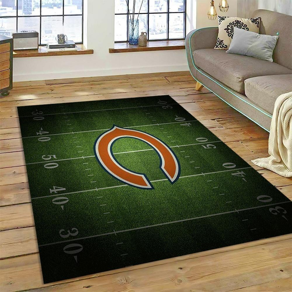 NFL All Team Helme Kollektion Teppich Dunkelblau Print Rutschfeste Rechteckige Fußmatte American Football Sportfan Heimdeko Teppich 60x90cm( 23x35in )