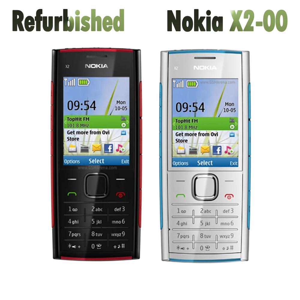Generalüberholtes Nokia Entsperrt Originales Nokia X2-00 Mobiltelefon Mit 1 SIM No charger schwarz