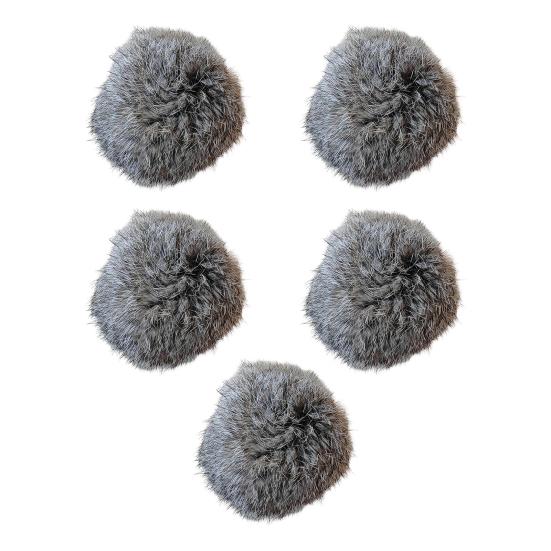5 Stück Pelzball Katzenspielzeug Weicher Flauschiger Kunstpelzball Waschbarer Flauschiger Ball Katzen-Hasen-Kick-Spielzeug für Indoor-Übungen Jagd- und Beutetrieb 6 cm 5pcs grau