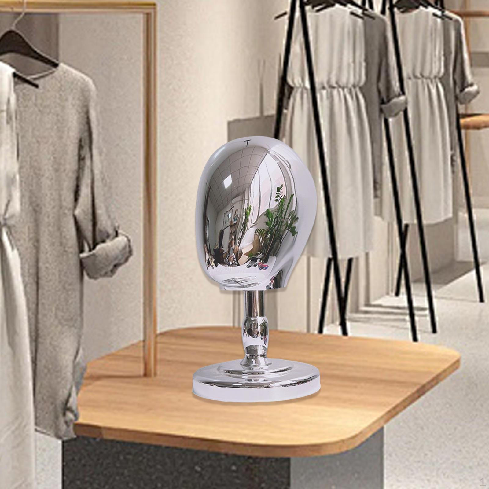 Perücken Kopf Hut Display Halter Mannequin Stand für Anfänger Stylist Hause Salon silber
