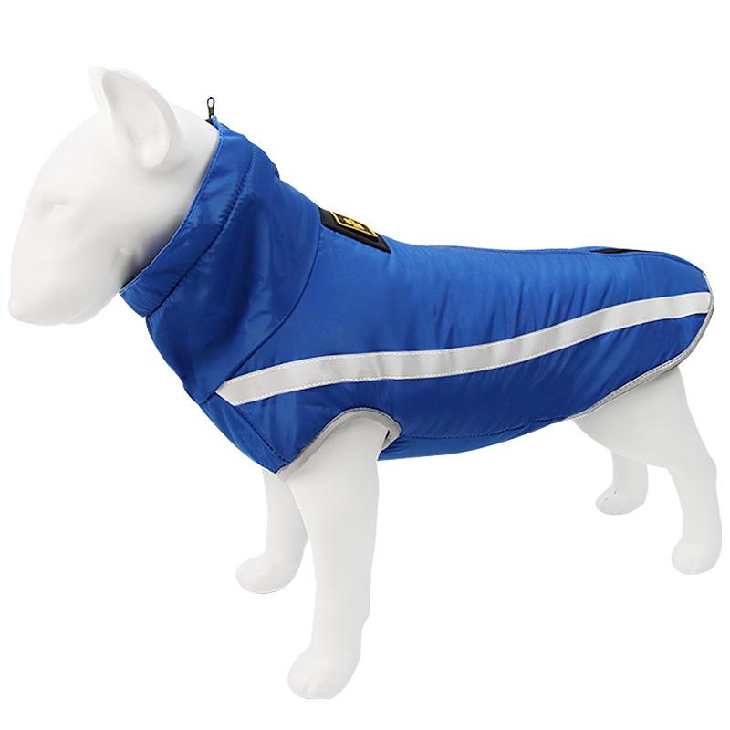 Winter Haustier Kleidung Hund Reflektierende Warme Jacke Verdickte Große Hund Kleidung Heimtierbedarf XL blau
