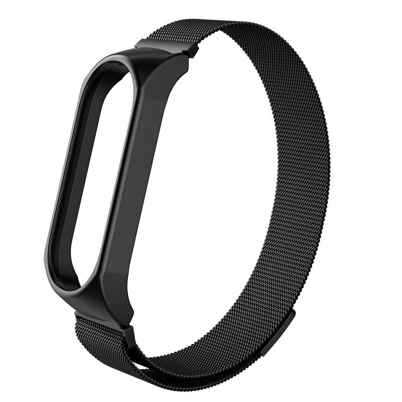Magnetisches Armband für Xiaomi Mi Band 3 4 5 6 Smartwatch-Handgelenk, Metallgeflecht-Armband, Edelstahl-Armband 3/4/5/6 Universal