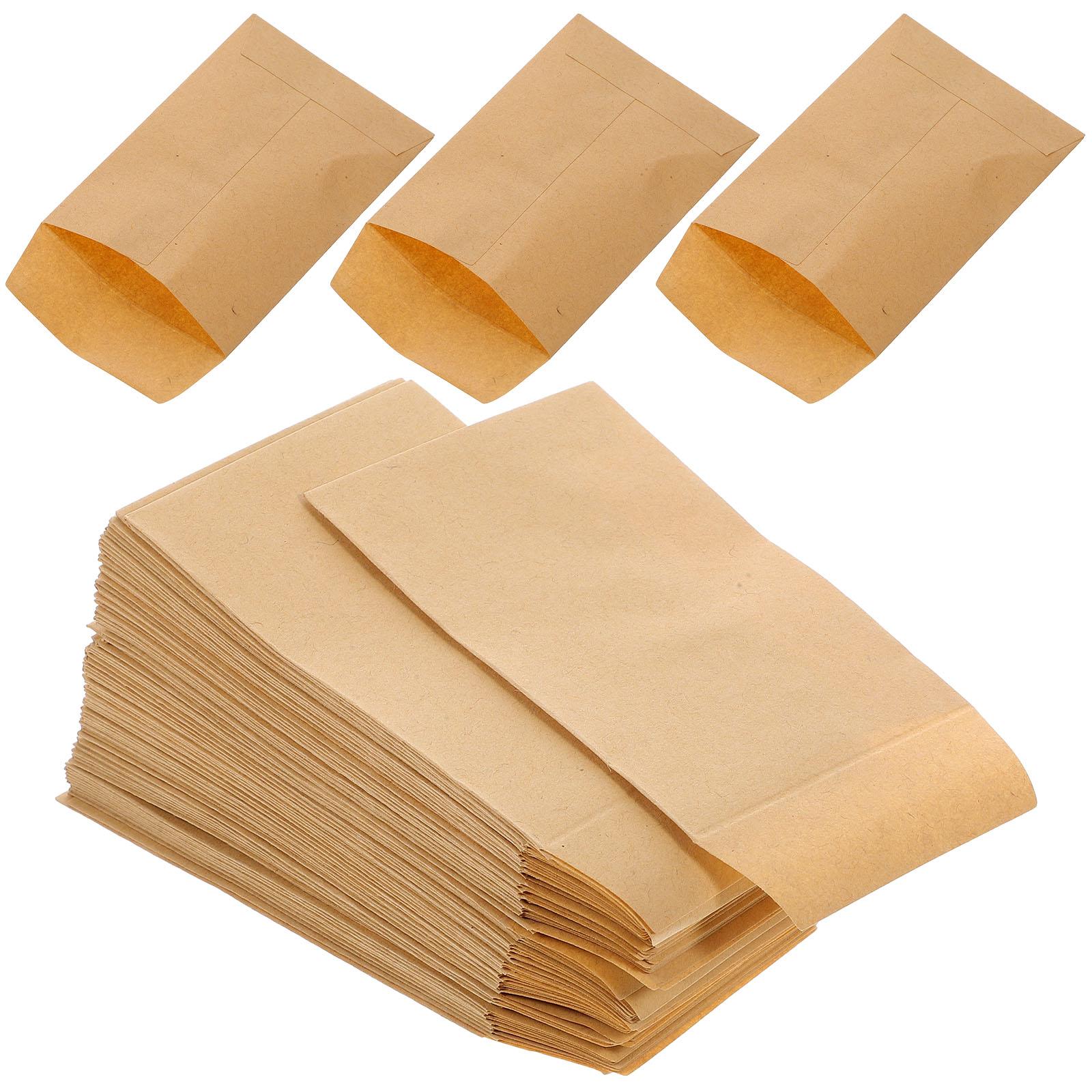 100 Stück Kraftumschläge Mini-Umschläge Samenpaket-Umschläge zur Aufbewahrung kleiner Gegenstände Materialblatt