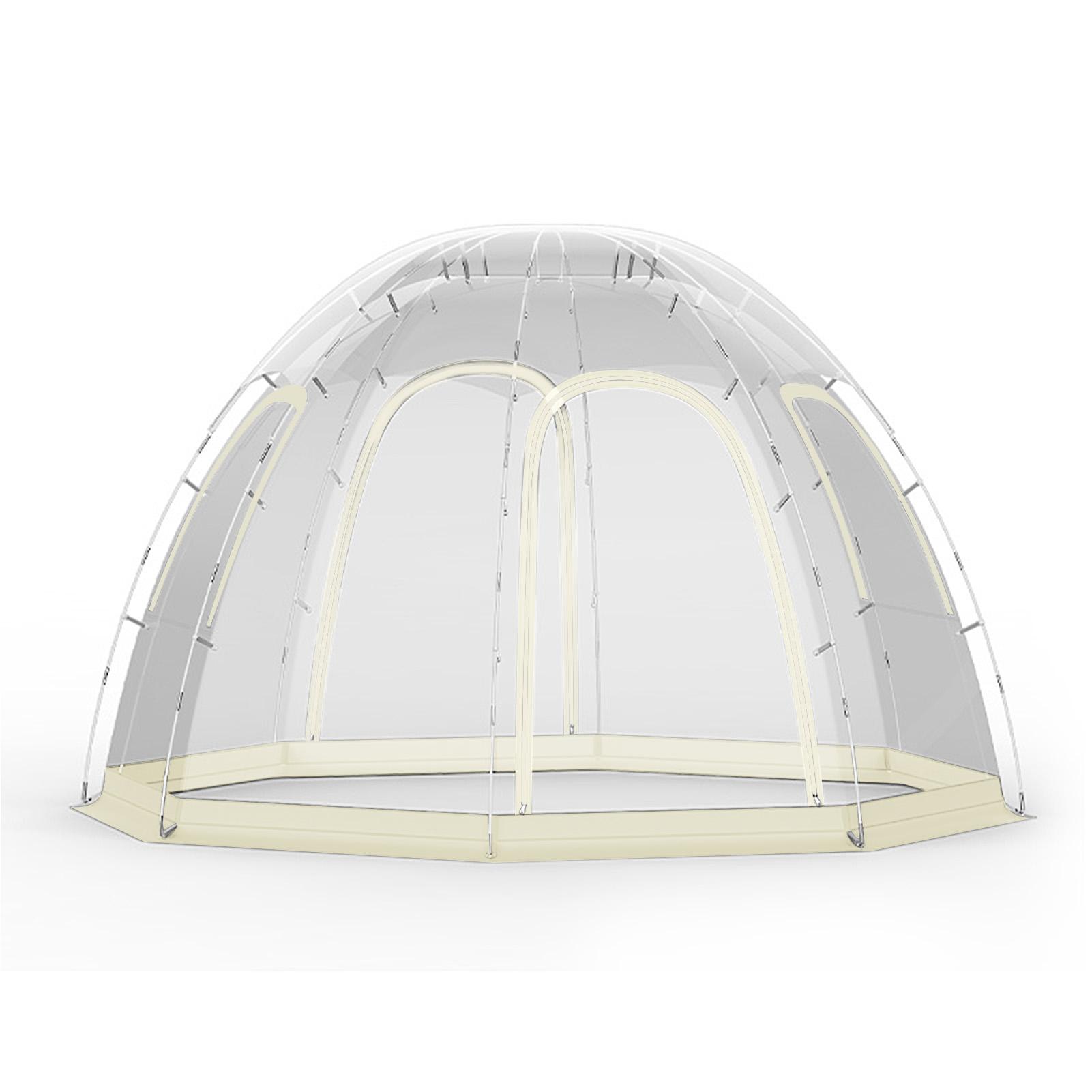 Garten Party Zelt 8-10 Person Blase Zelt Kuppel Pavillon Mini Gewächshaus Outdoor Große Instant beige