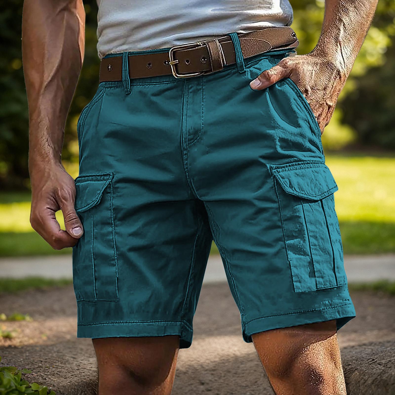 Herren Cargo-Shorts für Männer Baumwollshorts Herren Herren-Shorts Lässig mit mehreren Taschen Herren Schweißshorts Herren Shorts Lässig S dunkelblaue