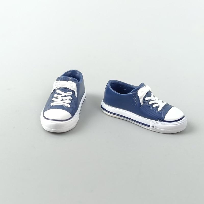 Mode Turnschuhe Für Barbie Puppe Schuhe Bunte Casual Puppe Schuhe Für Blythe Licca Puppe Schuhe Für Momoko 1/6 Puppen Zubehör blau