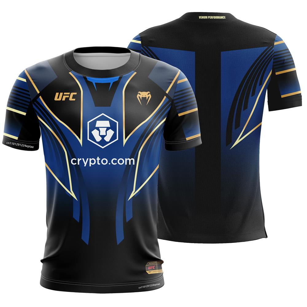 Herren Training UFC Atmungsaktive Sportbekleidung T-Shirts Outdoor Männlich Freizeit Kurzarm Trikot Jungen Laufen Fitness Oberteile M