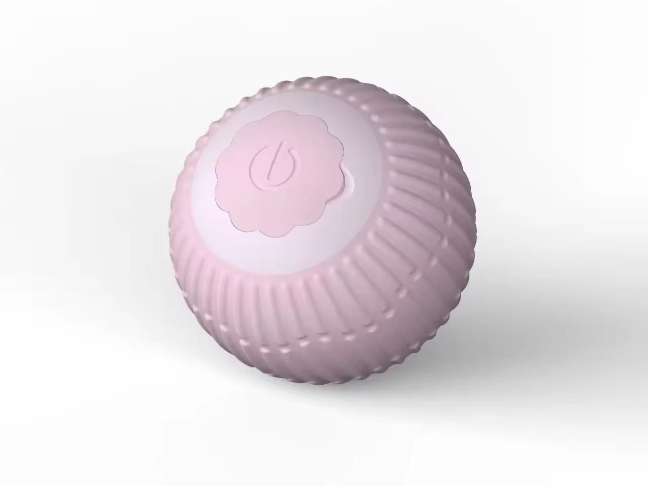 Smart Cat Rolling Ball Toys Wiederaufladbares Katzenspielzeug Ball Motion Ball Selbstbewegendes Kätzchenspielzeug für interaktives Spielen im Innenbereich pink stripe