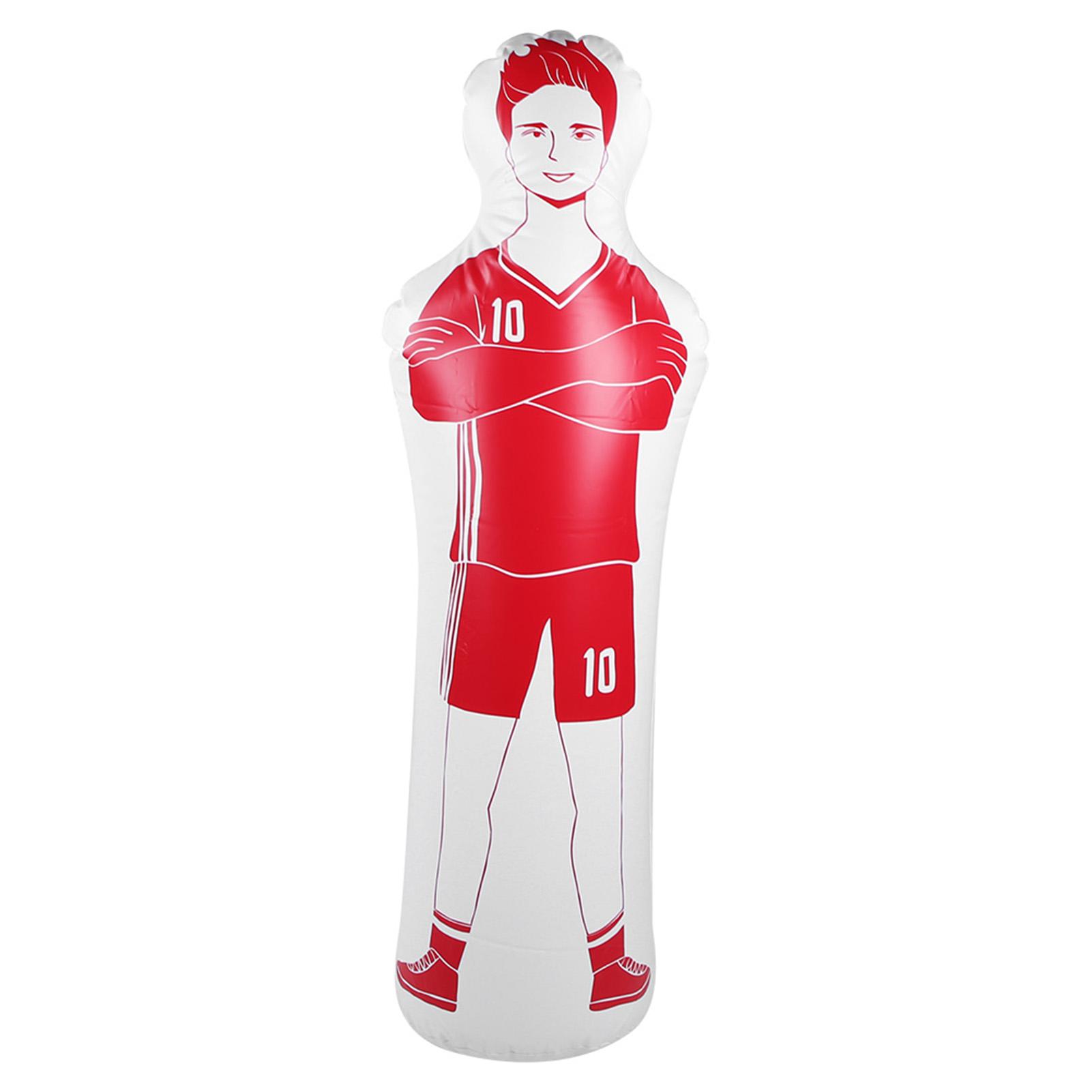 Aufblasbarer Fußball-Trainings-Dummy Tumbler Soccer 0,35 m PVC Boxsack 40x160cmRed rot