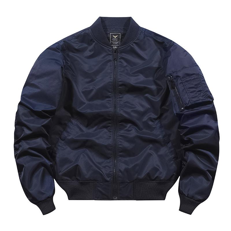 Frühling Herbst Neue Mode Tough Guy Jacke Dünne Bomber Jacke Männer M dunkelblaue