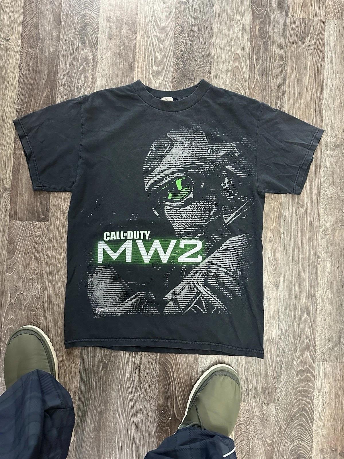 2009 Retro Call of Duty Modern Warfare 2 Herren T-Shirt Oversized Y2k T-Shirt Frühling Sommer Neuer Stil Unisex Lässiges Mode T-Shirt S weiß