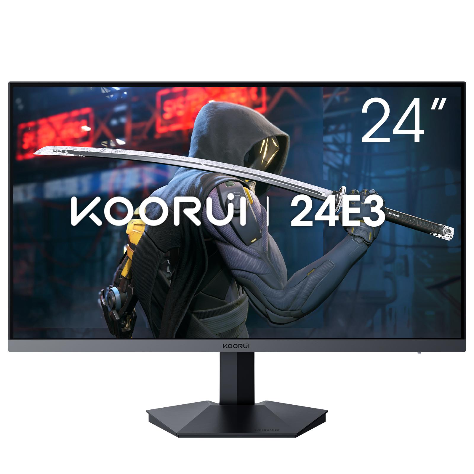 KOORUI 24E3 24-Zoll Gaming-Monitor - 24 Zoll Gaming-Monitor FHD 1920 x 1080 - 165 Hz FHD - 1 ms PC-Bildschirm - 75 x 75 mm VESA-Montage schwarz
